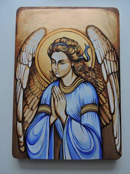 Handwritten Guardian Angel icon 17 x 24 cm