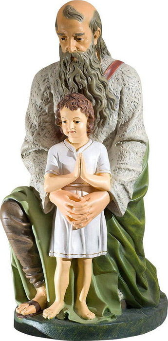 Postavička pastiera s dieťaťom v jasliach (50 cm)