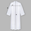 Liturgical robe with stand-up collar and front zipper 