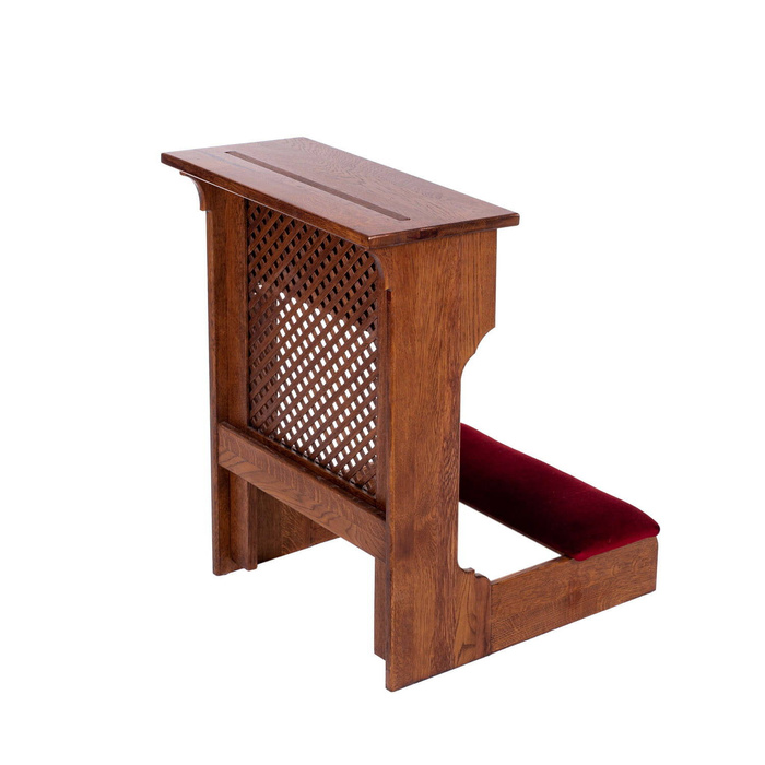 Kneeler and confessional, oak