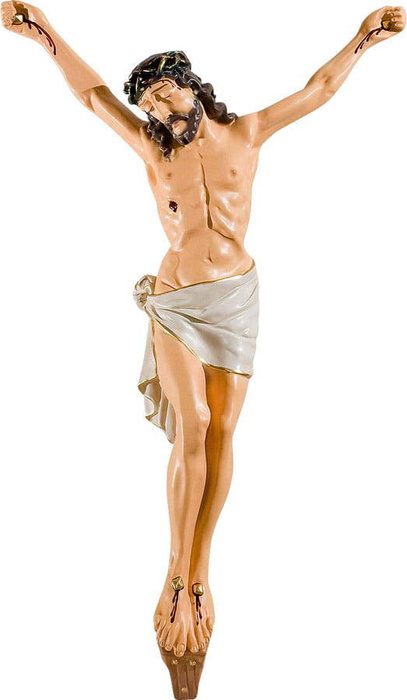 Body of Christ on the cross (56 cm from head to feet) - Figure (65 cm)