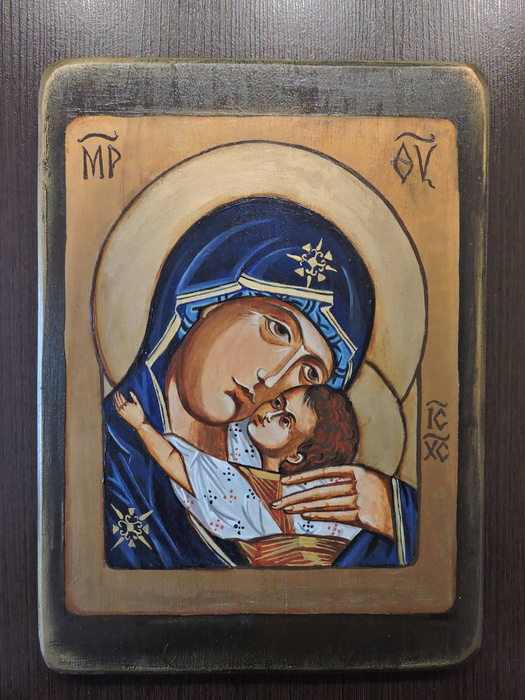 Handwritten icon Madonna and Child 20 x 30 cm