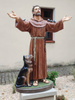 St. Francis (with doves and dog) - Figure (103 cm)