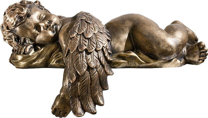 Spiaci anjel so spustenými krídlami (vpravo) - figúrka (43 cm)