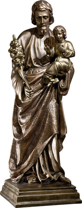 St. Svätý Jozef Ochranca (s dieťaťom a ľaliou) - Socha (110 cm)