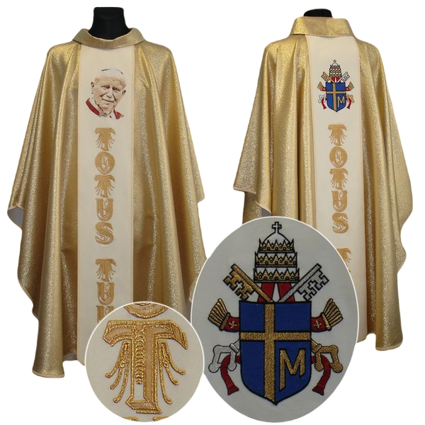 Chasuble and stole with image of St. John Paul II