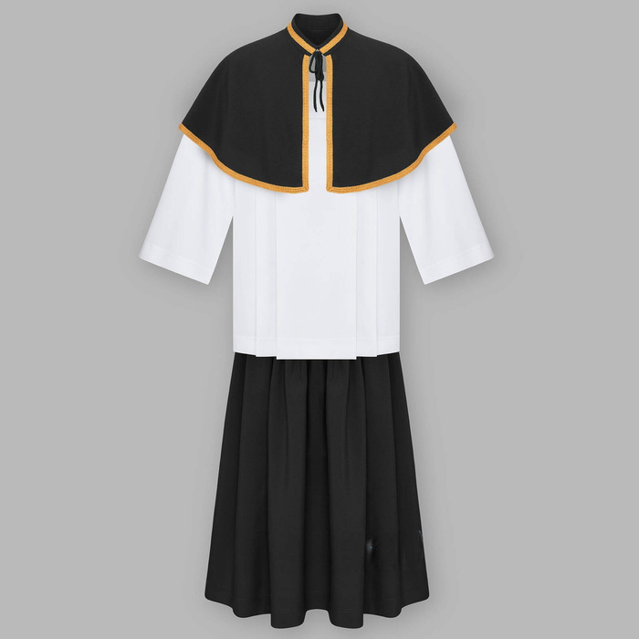 Altar boys' cape and skirt in black