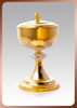 Liturgical tin for storing communicants height 20 cm