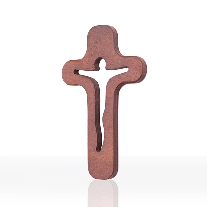 Cross with the shape of Jesus cut out