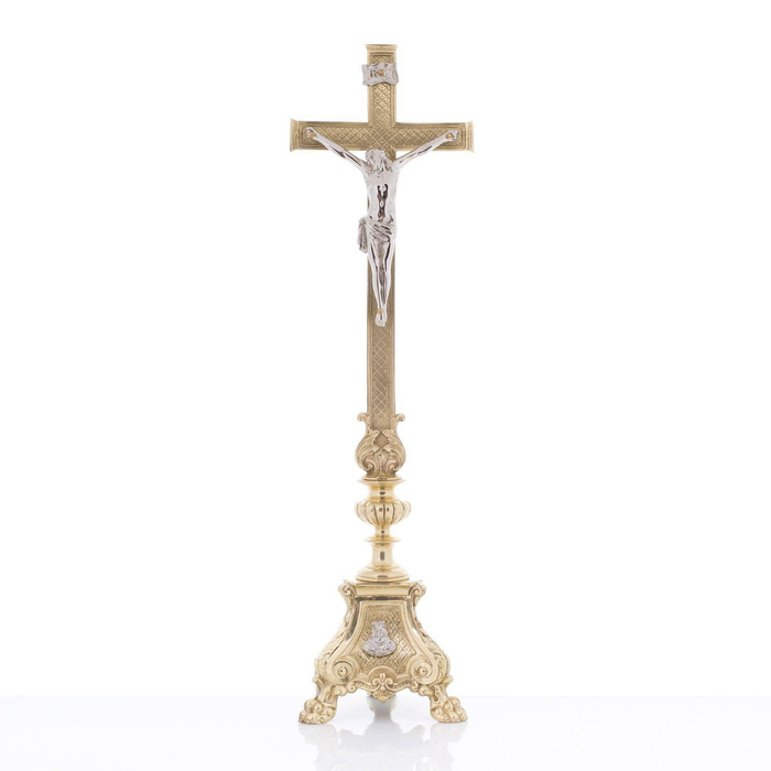 Altar cross brass high. 65cm