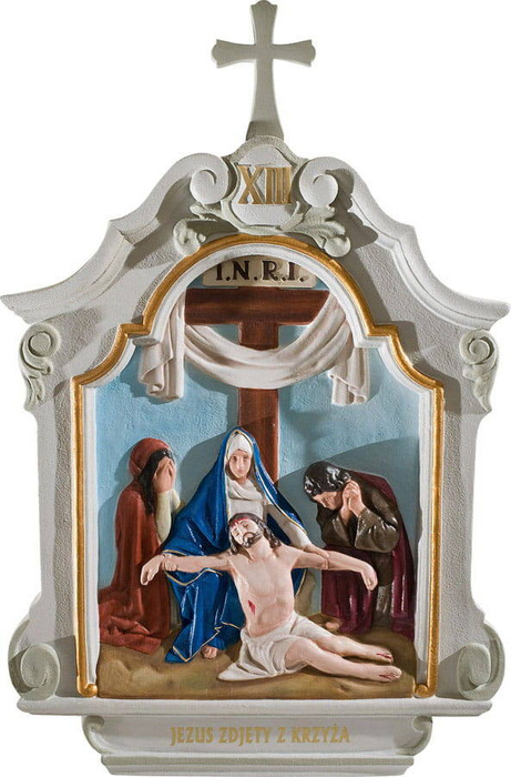 Krížová cesta v ráme - obrázky (43 × 66 cm)
