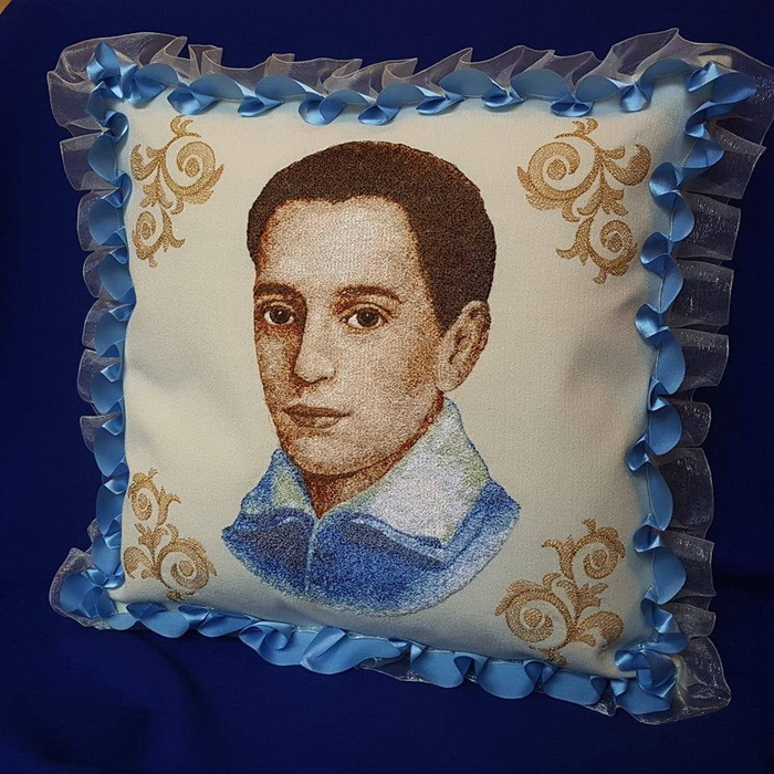 Processional cushion with the image of St. Stanislaus 