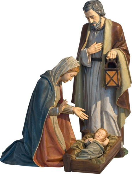 Holy Family large set of figures for Christmas crib (88 cm)