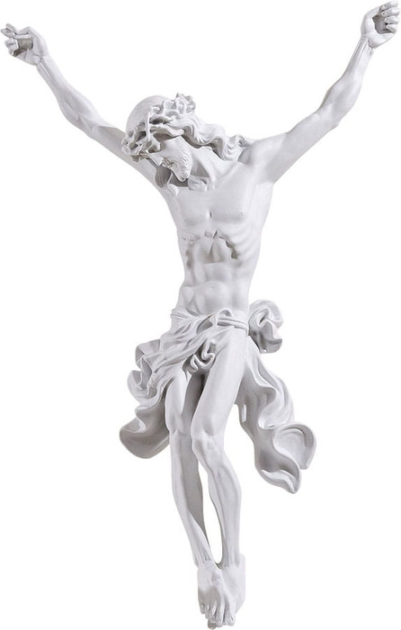 Body of Christ on the cross (57 cm from head to feet) - Figure (70 cm)