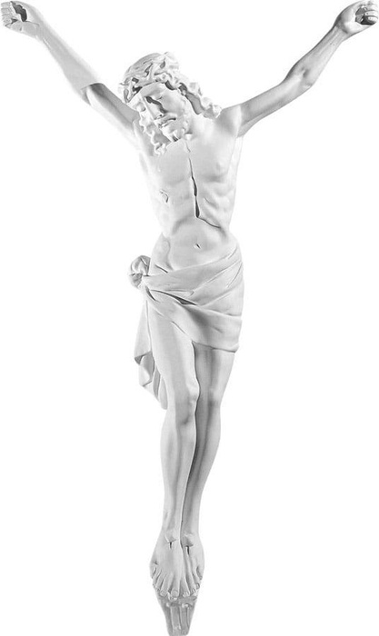 Body of Christ on the cross (56 cm from head to feet) - Figure (65 cm)