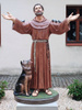 St. Francis (with doves and dog) - Figure (103 cm)