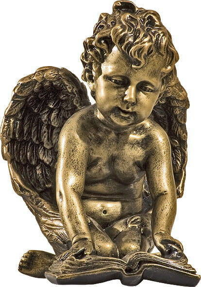 Kľačiaci anjel s knihou - postava (23 cm)