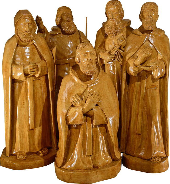 Päť mučeníkov (benediktíni) (Benedikt, Ján, Izák, Kristián, Matúš) - figúry (95-120 cm)