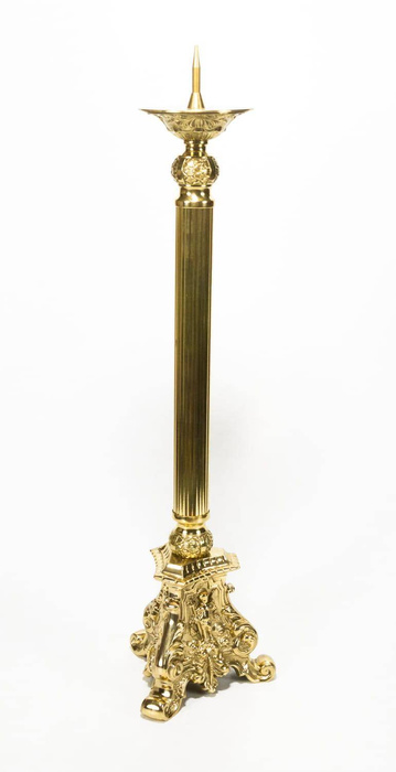 Brass candlestick H. 60cm