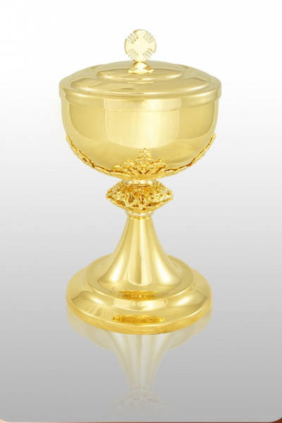 Liturgical tin for storing communicants height 20 cm