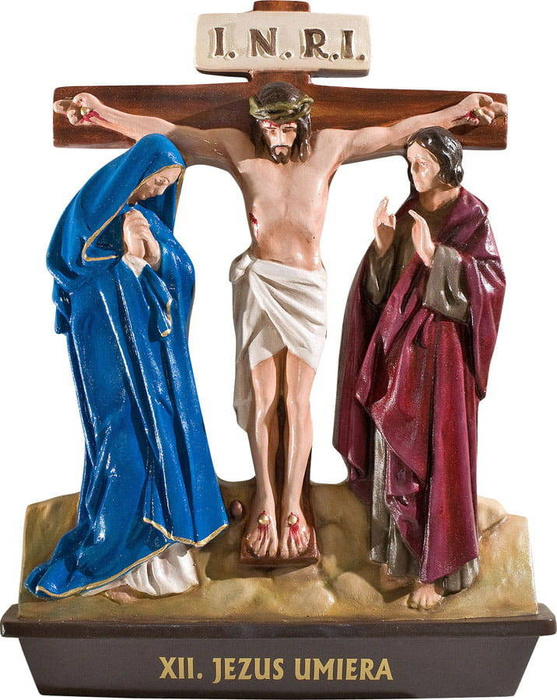 Stations of the Cross on a barrel - Figure (29×35 cm)