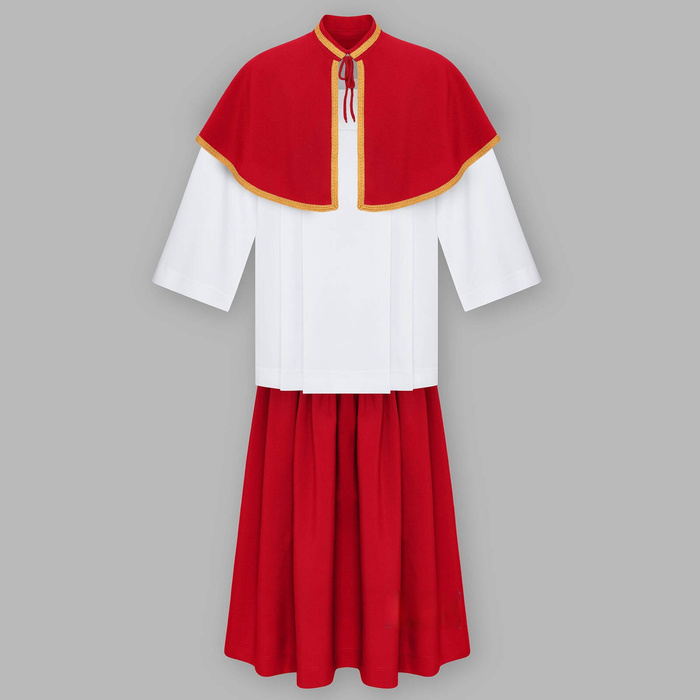 Altar boys' cape and skirt in red