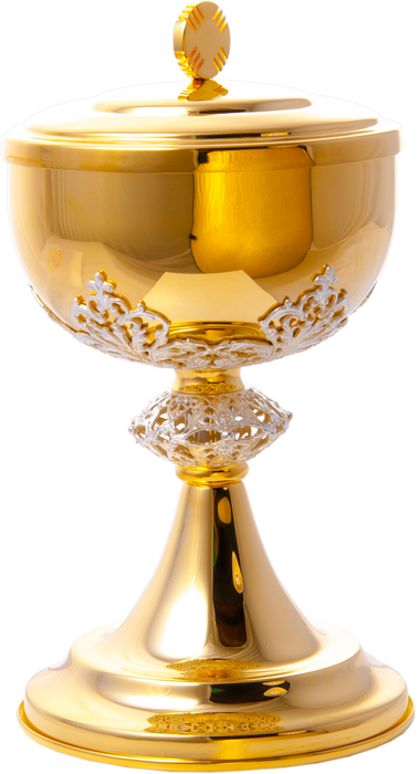 Liturgical tin for storing communicants height 20 cm