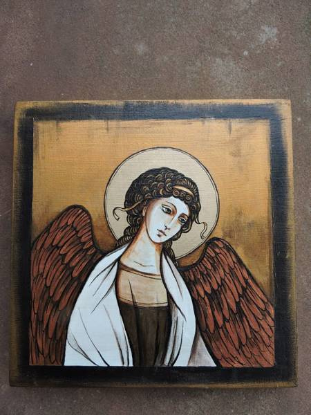 Handwritten Guardian Angel Icon 20x20cm