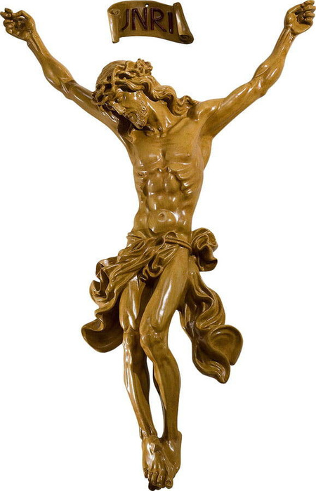 Body of Christ on the cross (57 cm from head to feet) - Figure (70 cm)