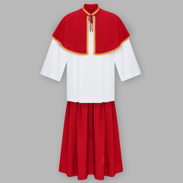 Altar boys' cape and skirt in red