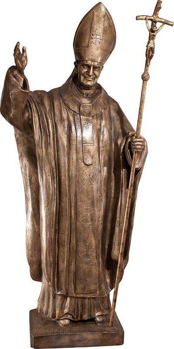 Statue of the Holy Father. John Paul II (laminate) (200 cm)