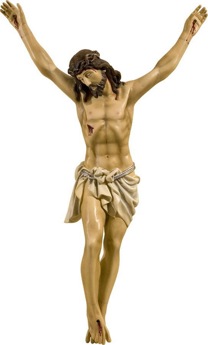 Body of Christ on the cross (83 cm from head to feet) - Figure (100 cm)
