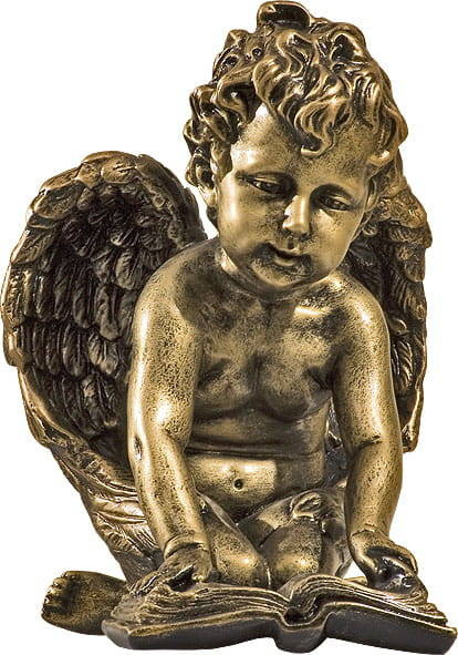 Kľačiaci anjel s knihou - postava (23 cm)