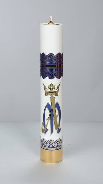 Marian liturgical candle 40cm/63mm