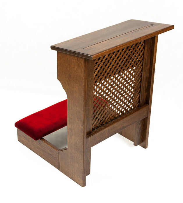 Kneeler and confessional, oak