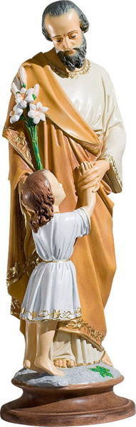 St. Joseph the Protector (with Jesus standing and lily) - Figure (47 cm)