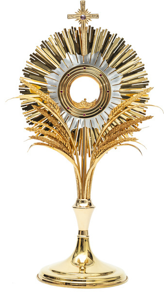 Large monstrance with ears of grain, 63 cm high