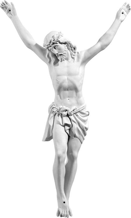 Body of Christ on the cross (83 cm from head to feet) - Figure (100 cm)