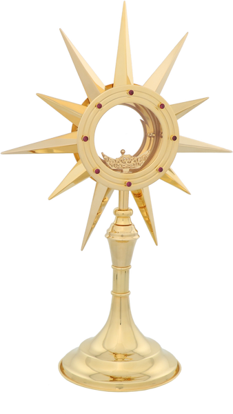 Large monstrance with original rays with a height of 44 cm