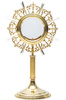 Gilded brass monstrance with large luna 53 cm high