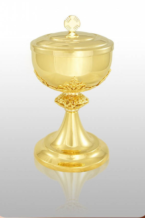 Liturgical tin for storing communicants height 20 cm