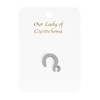 Our Lady of Czestochowa pin stainless steel silver color 1.5 cm