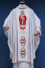 Eucharistic Christ - white chasuble with embroidered belt 