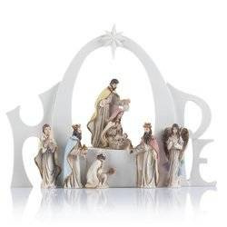 Christmas crib - luminous - Bianco