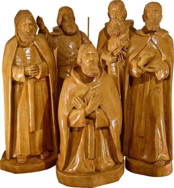 Five Brothers Martyrs (Benedictines) (Benedict, John, Isak, Krystian, Matthew) - Figures (95-120 cm)