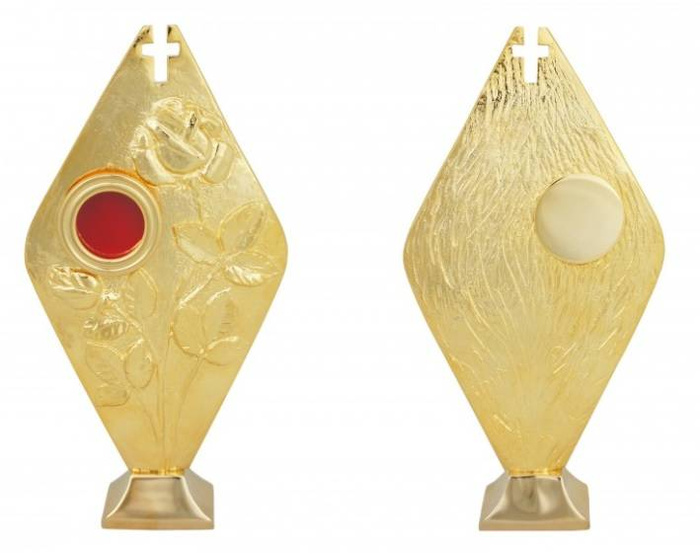 Brass reliquary dedicated to St. Ricie with a height of 23.5 cm