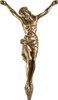 Body of Christ on the cross (56 cm from head to feet) - Figure (65 cm)