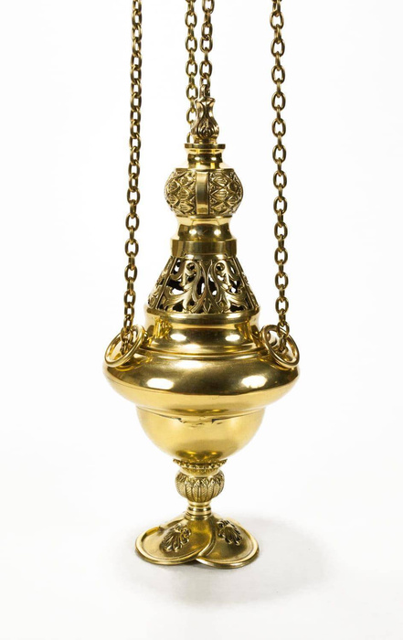 Brass chandelier, casting wys. 28cm