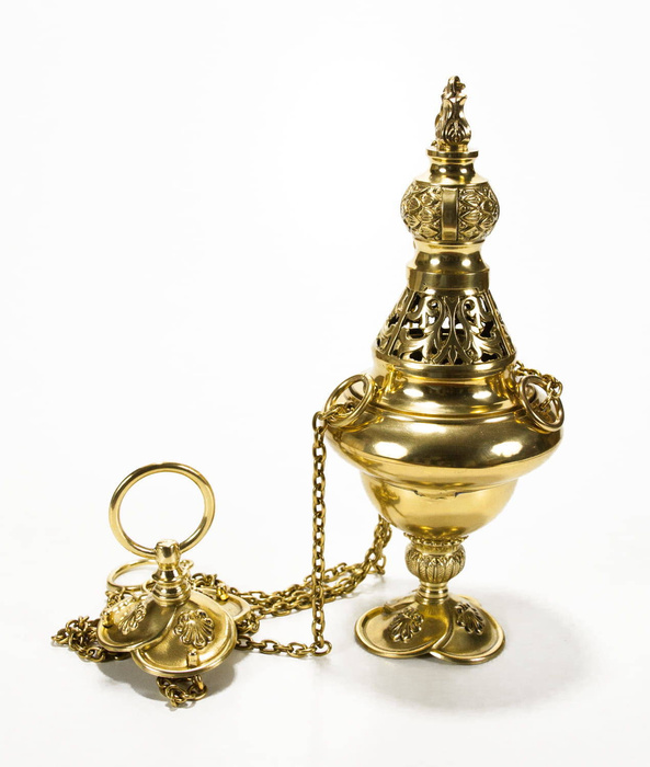 Brass chandelier, casting wys. 28cm