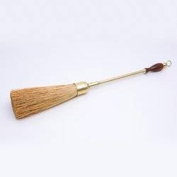 Brass dropper with wooden handle, large 68cm